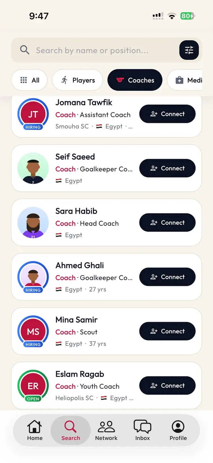 Get discovered by coaches